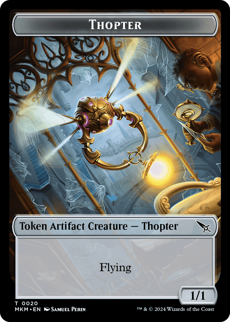 Thopter (0020) // Voja Fenstalker Double-Sided Token [Murders at Karlov Manor Tokens] | Amazing Games TCG