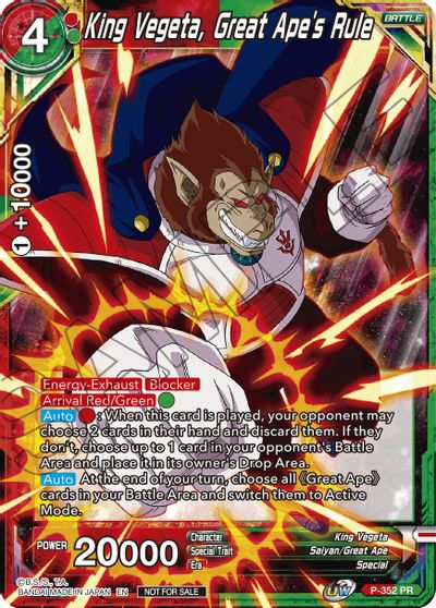 King Vegeta, Great Ape's Rule (P-352) [Tournament Promotion Cards] | Amazing Games TCG