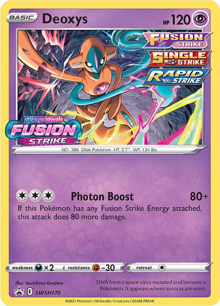 Deoxys (SWSH170) (Prerelease Promo) [Sword & Shield: Black Star Promos] | Amazing Games TCG