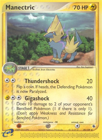 Manectric (39/109) [EX: Ruby & Sapphire] | Amazing Games TCG