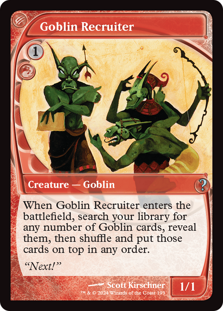 Goblin Recruiter (Future Sight) [Mystery Booster 2] | Amazing Games TCG