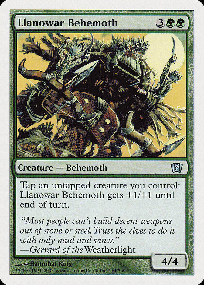 Llanowar Behemoth (8th Edition) [Oversize Cards] | Amazing Games TCG