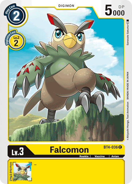 Falcomon [BT4-036] [Great Legend] | Amazing Games TCG