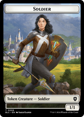 Human // Soldier Double-Sided Token [Bloomburrow Commander Tokens] | Amazing Games TCG