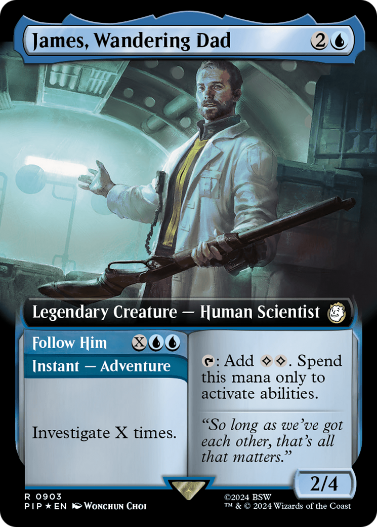 James, Wandering Dad // Follow Him (Extended Art) (Surge Foil) [Fallout] | Amazing Games TCG