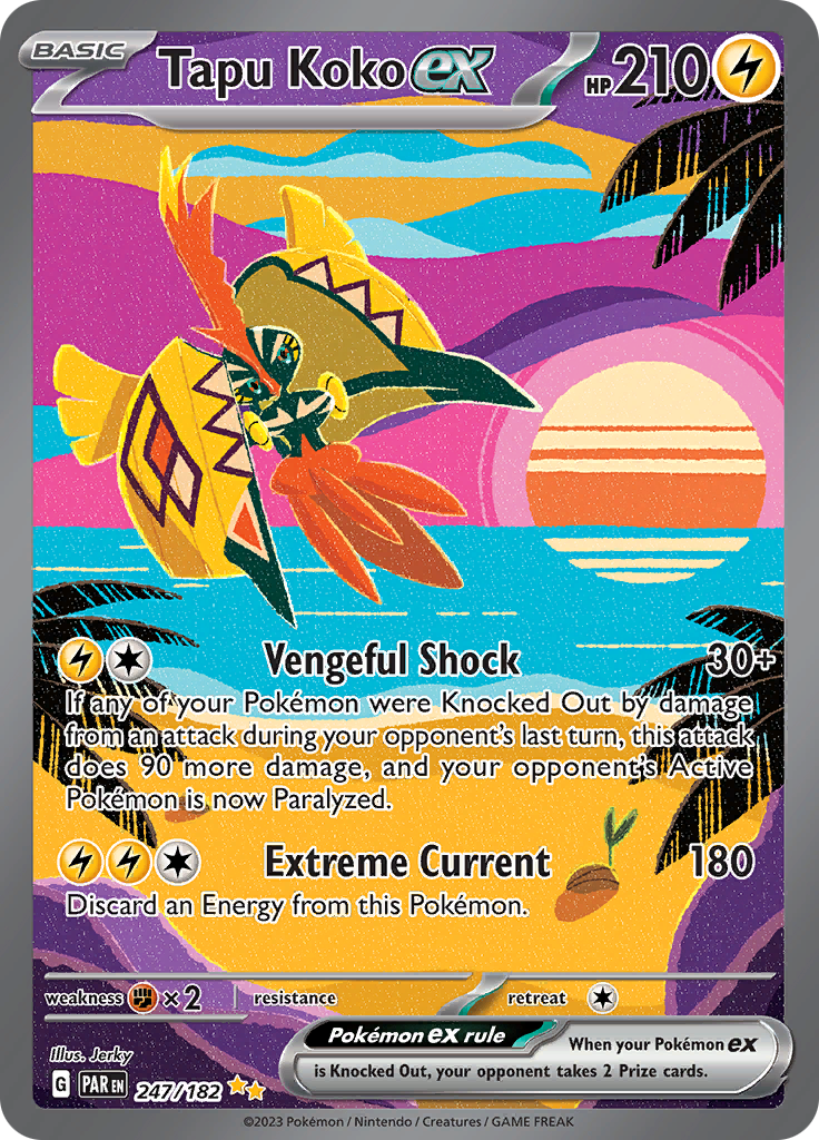 Tapu Koko ex (247/182) [Scarlet & Violet: Paradox Rift] | Amazing Games TCG