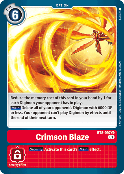 Crimson Blaze [BT8-097] [New Awakening] | Amazing Games TCG