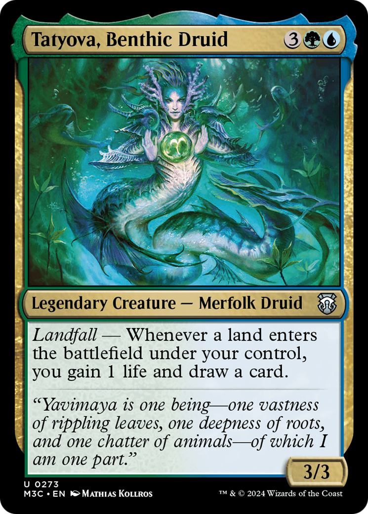 Tatyova, Benthic Druid (Ripple Foil) [Modern Horizons 3 Commander] | Amazing Games TCG