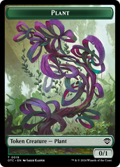 Plant Warrior // Plant Double-Sided Token [Outlaws of Thunder Junction Commander Tokens] | Amazing Games TCG