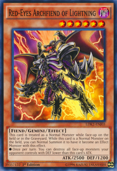 Red-Eyes Archfiend of Lightning [LDK2-ENJ03] Common | Amazing Games TCG