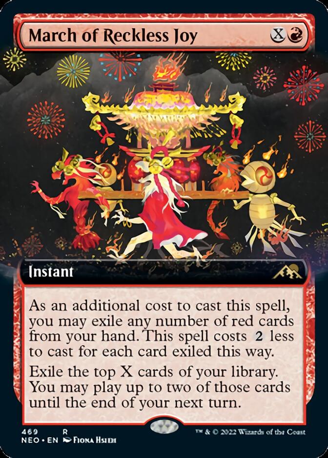 March of Reckless Joy (Extended Art) [Kamigawa: Neon Dynasty] | Amazing Games TCG