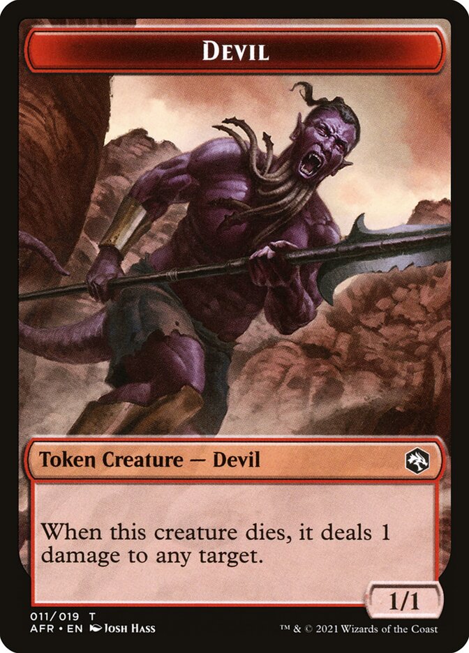 Devil // Boo Double-Sided Token [Dungeons & Dragons: Adventures in the Forgotten Realms Tokens] | Amazing Games TCG