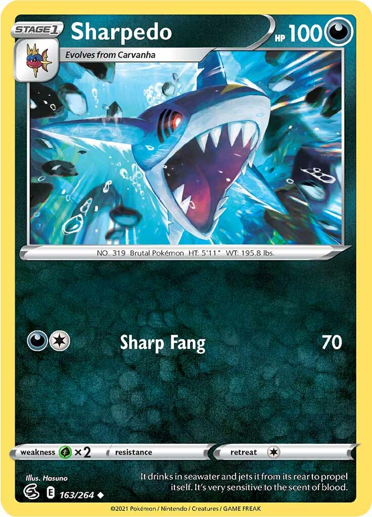 Sharpedo (163/264) [Sword & Shield: Fusion Strike] | Amazing Games TCG