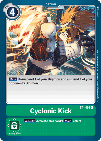 Cyclonic Kick [BT4-108] [Great Legend] | Amazing Games TCG