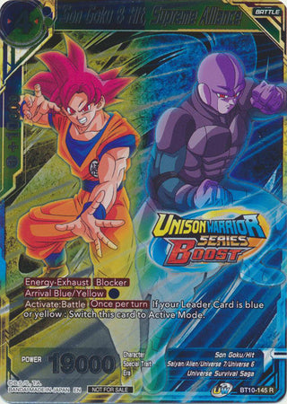 Son Goku & Hit, Supreme Alliance (Event Pack 08) (Alternate Foil) (BT10-145) [Tournament Promotion Cards] | Amazing Games TCG