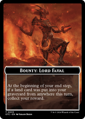 Bounty: Lord Fajjal // Bounty Rules Double-Sided Token [Outlaws of Thunder Junction Commander Tokens] | Amazing Games TCG