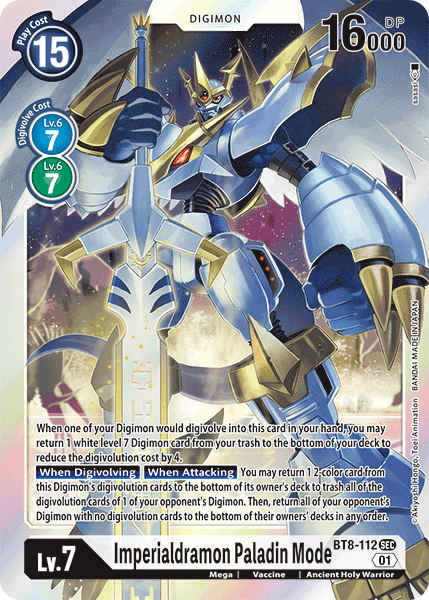 Imperialdramon: Paladin Mode [BT8-112] [New Awakening] | Amazing Games TCG