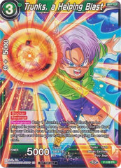 Trunks, a Helping Blast (Shop Tournament: Assault of Saiyans) (P-128) [Promotion Cards] | Amazing Games TCG