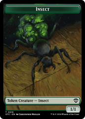 Insect // Elemental (0017) Double-Sided Token [Outlaws of Thunder Junction Commander Tokens] | Amazing Games TCG