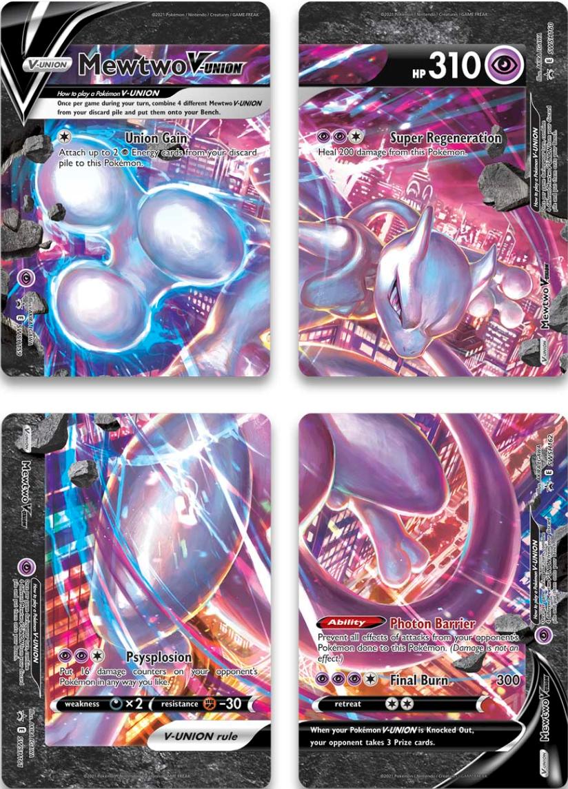 Mewtwo V-Union (Set of 4) [Sword & Shield: Black Star Promos] | Amazing Games TCG