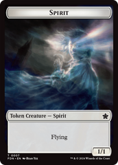 Spirit // Cat (0001) Doubled-Sided Token [Foundations Tokens] | Amazing Games TCG