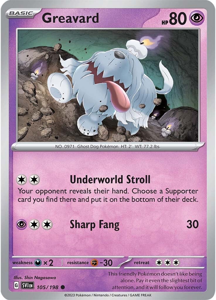 Greavard (105/198) [Scarlet & Violet: Base Set] | Amazing Games TCG