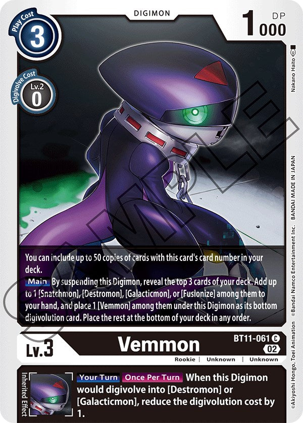 Vemmon [BT11-061] [Dimensional Phase] | Amazing Games TCG