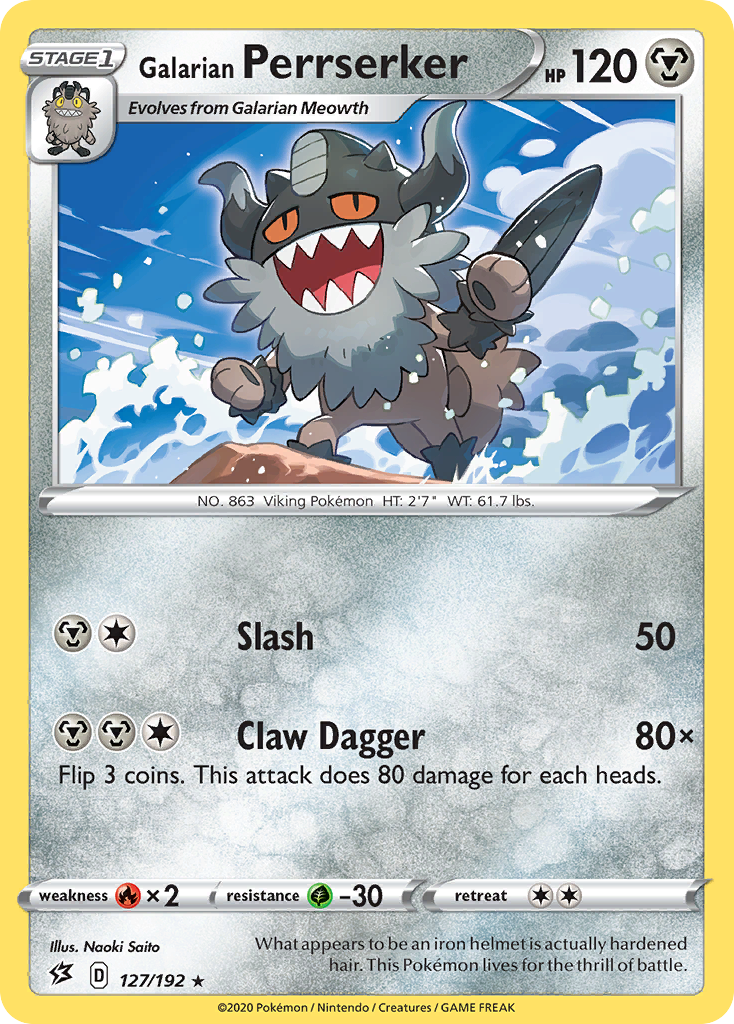 Galarian Perrserker (127/192) [Sword & Shield: Rebel Clash] | Amazing Games TCG