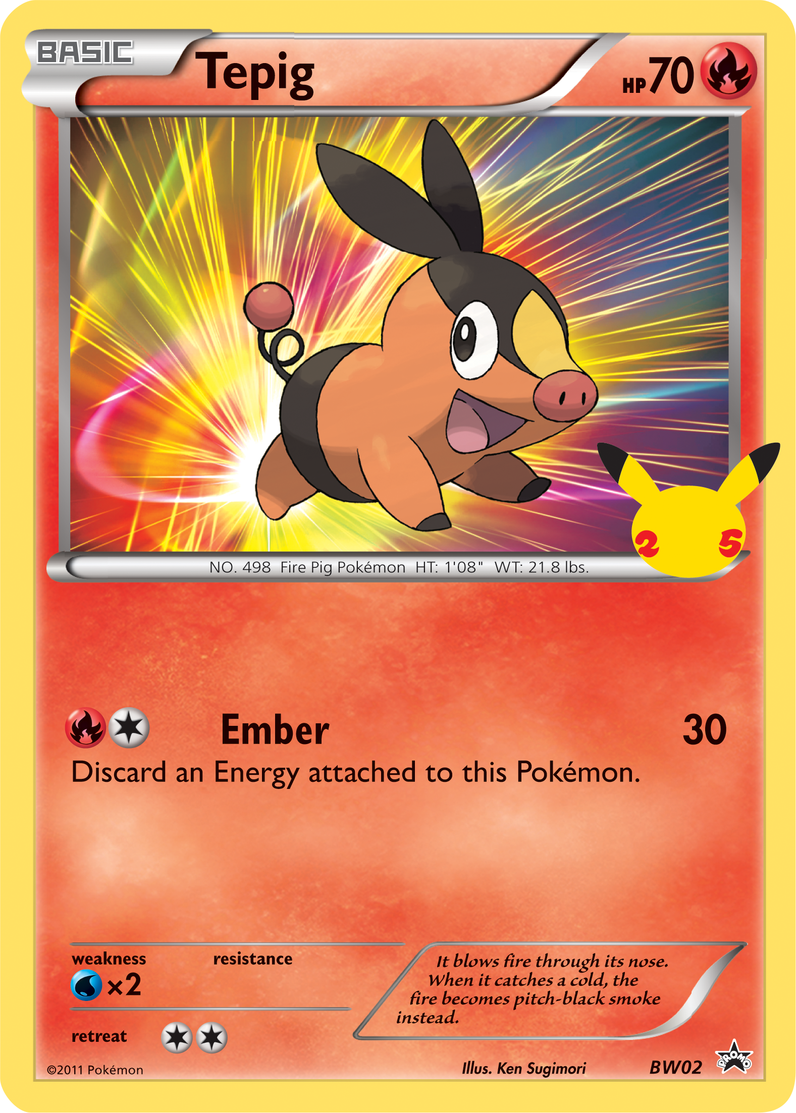 Tepig (BW02) (Jumbo Card) [First Partner Pack] | Amazing Games TCG