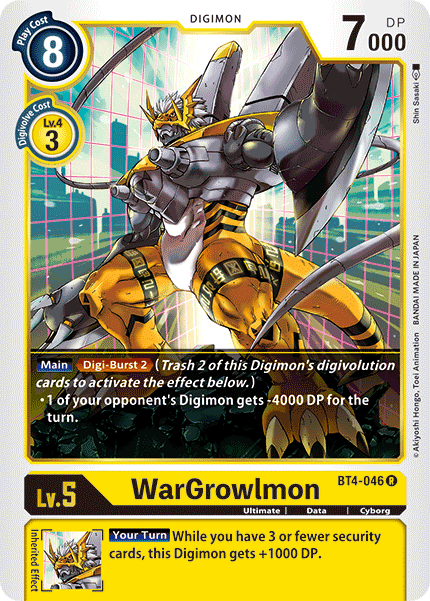 WarGrowlmon [BT4-046] [Great Legend] | Amazing Games TCG