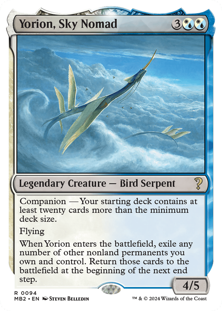 Yorion, Sky Nomad (White Border) [Mystery Booster 2] | Amazing Games TCG