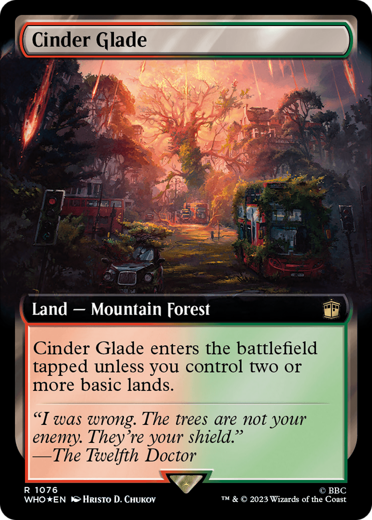 Cinder Glade (Extended Art) (Surge Foil) [Doctor Who] | Amazing Games TCG