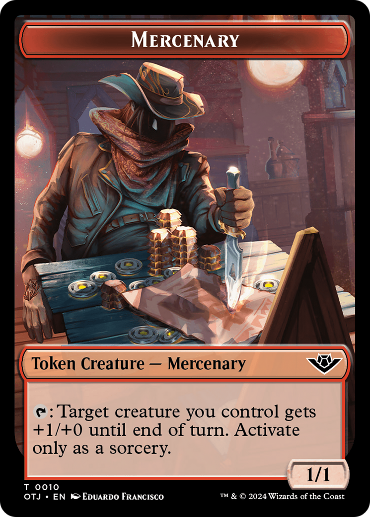 Mercenary // Plot Double-Sided Token [Outlaws of Thunder Junction Tokens] | Amazing Games TCG