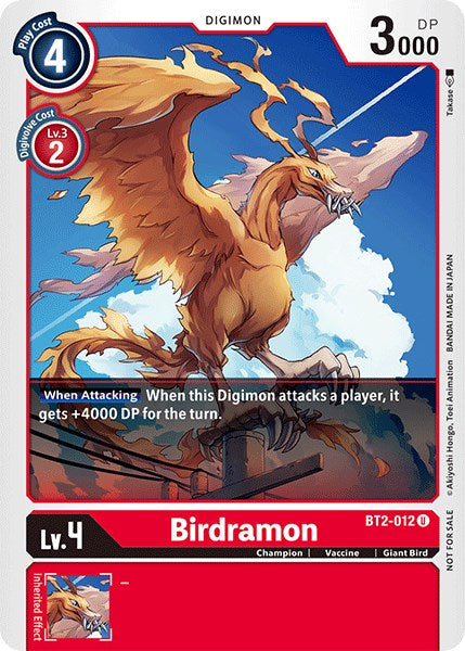 Birdramon [BT2-012] (Official Tournament Pack Vol.3) [Release Special Booster Promos] | Amazing Games TCG