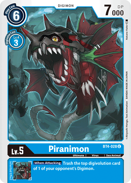 Piranimon [BT4-028] [Great Legend] | Amazing Games TCG