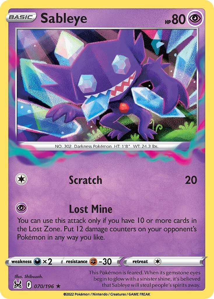 Sableye (070/196) [Sword & Shield: Lost Origin] | Amazing Games TCG