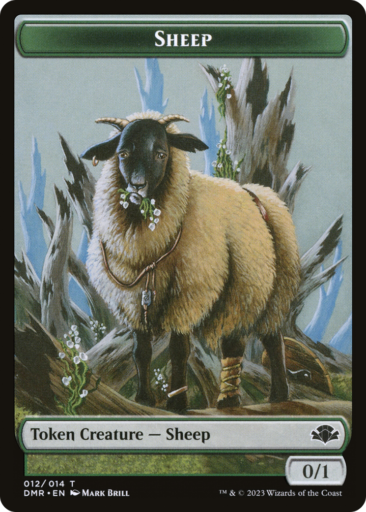 Sheep Token [Dominaria Remastered Tokens] | Amazing Games TCG