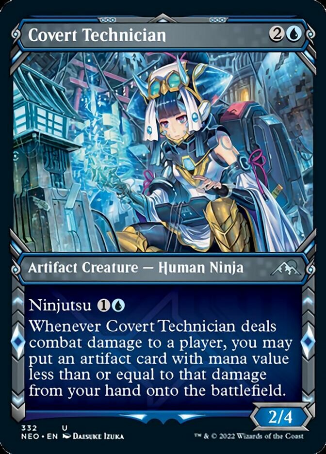 Covert Technician (Showcase Ninja) [Kamigawa: Neon Dynasty] | Amazing Games TCG