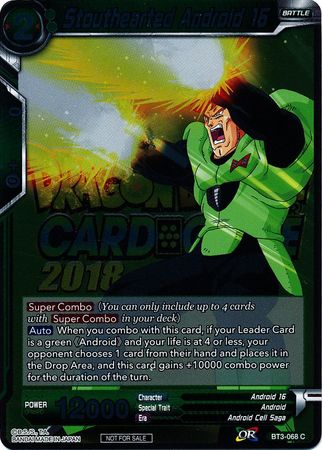 Stouthearted Android 16 (Metallic Foil) (Event Pack 2018) (BT3-068) [Promotion Cards] | Amazing Games TCG