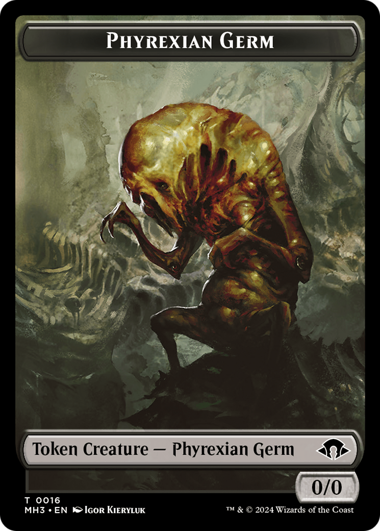 Phyrexian Germ // Zombie Double-Sided Token [Modern Horizons 3 Tokens] | Amazing Games TCG