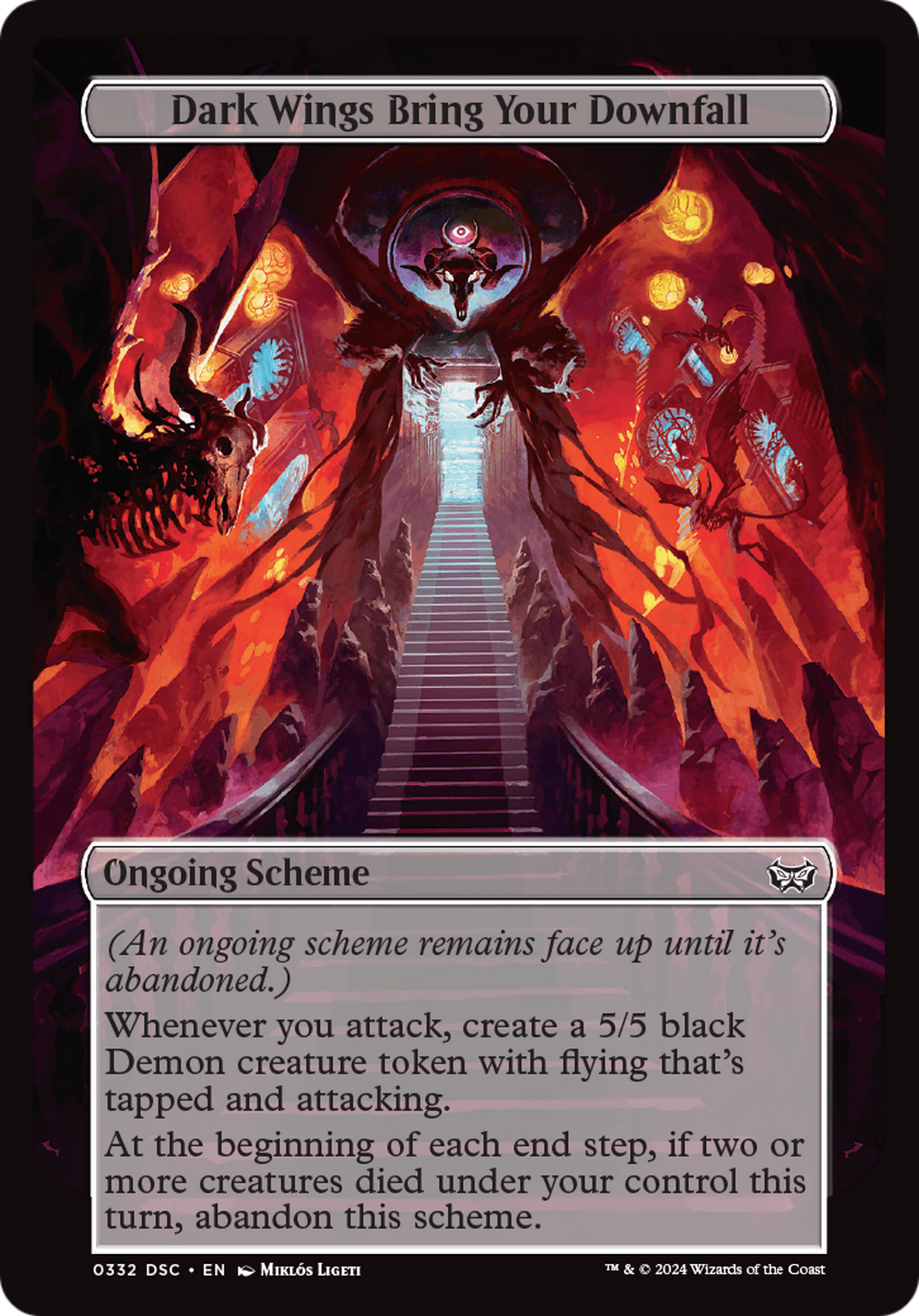 Dark Wings Bring Your Downfall (Full Art) [Duskmourn: Archenemy] | Amazing Games TCG