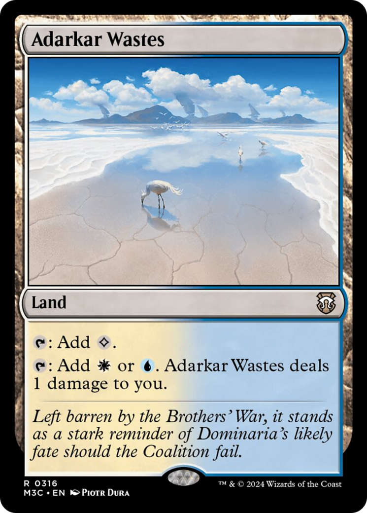 Adarkar Wastes (Ripple Foil) [Modern Horizons 3 Commander] | Amazing Games TCG