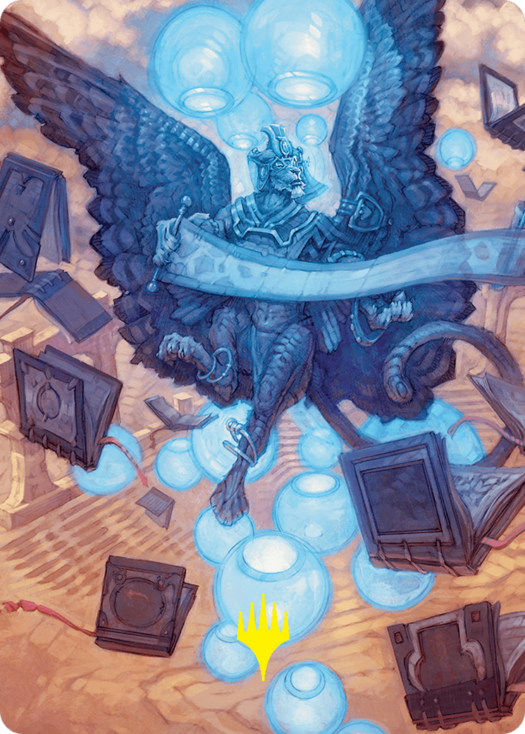 Sphinx of Forgotten Lore Art Card (33/54) (Gold-Stamped Signature) [Foundations Art Series] | Amazing Games TCG