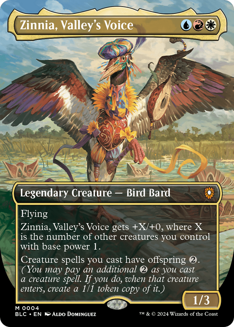 Zinnia, Valley's Voice (Borderless) [Bloomburrow Commander] | Amazing Games TCG