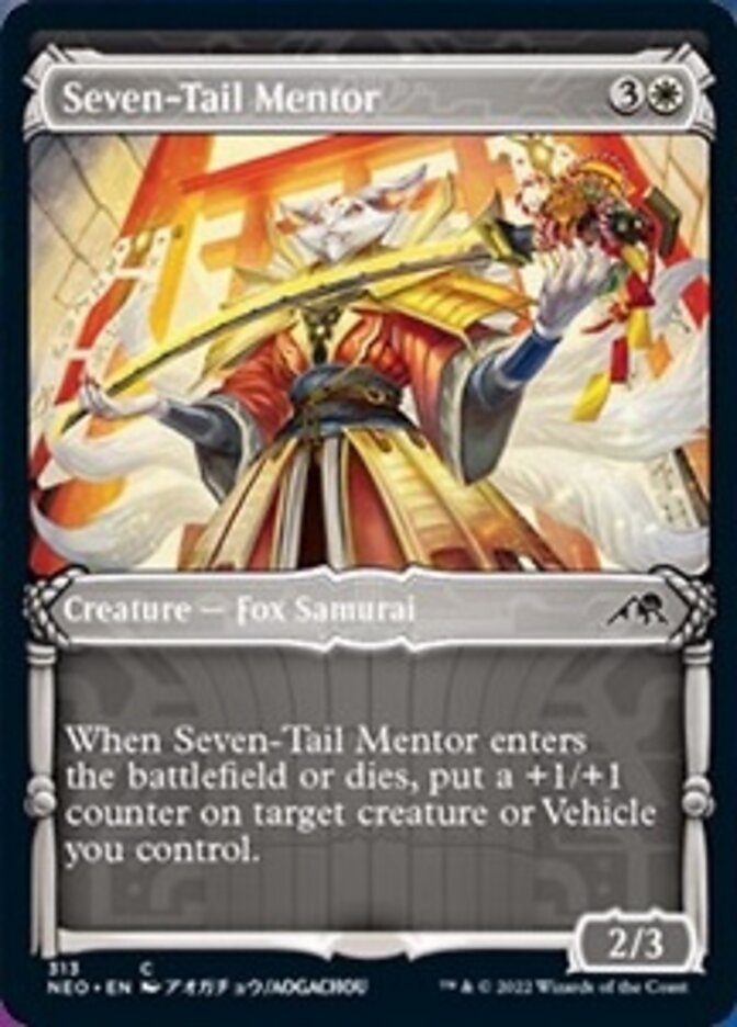 Seven-Tail Mentor (Showcase Samurai) [Kamigawa: Neon Dynasty] | Amazing Games TCG