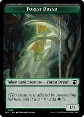 Boar (Ripple Foil) // Forest Dryad Double-Sided Token [Modern Horizons 3 Commander Tokens] | Amazing Games TCG