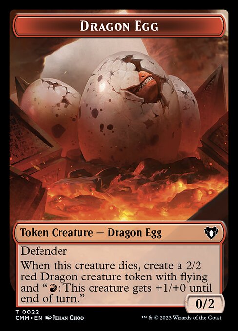 Treasure // Dragon Egg Double-Sided Token [Commander Masters Tokens] | Amazing Games TCG