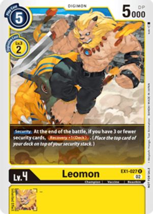 Leomon [EX1-027] (X Record Pre-Release Tournament) [X Record Pre-Release Promos] | Amazing Games TCG