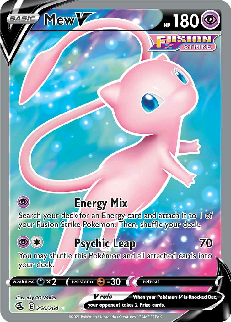 Mew V (250/264) [Sword & Shield: Fusion Strike] | Amazing Games TCG