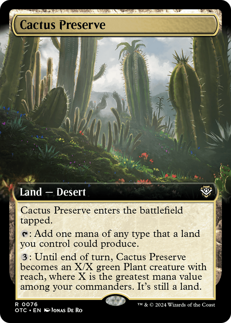 Cactus Preserve (Extended Art) [Outlaws of Thunder Junction Commander] | Amazing Games TCG